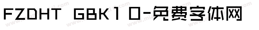 FZDHT  GBK1 0字体转换